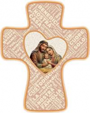 CR FR/037 Confezione Croce della Famiglia cm 10x8 circa con cartoncino