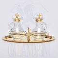 AM C/002-OT AMPOLLE C/VASSOIO OTTONE
