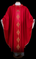 CASULA 100% LANA RIC. ORO STOLONE STRETTO ROMBI COMPRESO COLLO