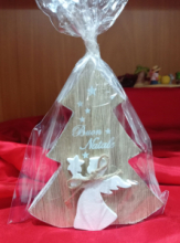 PR RR/121 ALBERO NATALIZIO C/ANGELO IN LEGNO h 12 cm