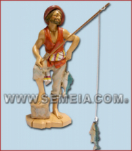 PASTORE PESCATORE C/CANNA (318) T/L cm 19