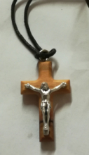 CROCE CON CRISTO IN METALLO cm 3 CIRCA