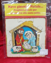 PUZZLE NATALE IN LEGNO CON NOVENA