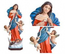 ST FR/035 STATUA MAD. NODI cm 15 DIPINTA