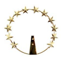 STELLARIO IN OTTONE DORATO 12 STELLE cm 10 C/BUSTA