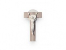 CR FR/130 CROCE T IN LEGNO cm 15x26 CIRCA CON CRISTO IN RESINA FINITURA BIANCO
