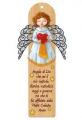 QD FR/137 CONFEZIONE QUADRETTO ANGELO CON ALI METALLICHE cm 7x17 SOGG. VARI