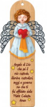 QD FR/138 CONFEZIONE QUADRETTO MAGNETE ANGELO CON ALI METALLICHE cm 4x17 SOGG. VARI