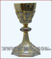 CALICE METALLO COPPA AG. 800 BICOLORE C/PIETRE