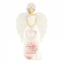 PR AD/144 YOU ARE AN ANGEL FLORAL - SONO LE COSE PIU' SEMPLICI CHE RIEMPIONO IL CUORE DI GIOIA E SERENITA' cm 15,5 ALI