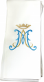 SL TT/013-P STOLA SATINATA 100%POL. MARIANA RIC. AM ORO/AZZURRO