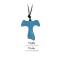 CR AG/003 TAU IN LEGNO PICCOLO mm 5 SPESSORE MISURE cm 2,3x2,5 CON LACCIO CERATO
