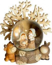 PR FR/097 PRESEPE ALBERO C/PALLA NEVE CON ACQUA cm 6,5 x 8,5 h CIRCA