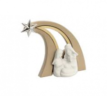 PR FR/101 PRESEPE MODERNO IN RESINA  TORTORA cm 18x16,5 CIRCA