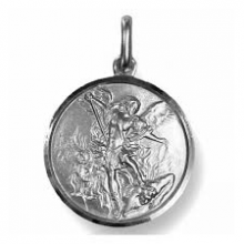 MD LA/008-AG MEDAGLIA SAN MICHELE ROD. IN ARGENTO mm 13