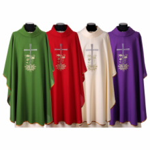 CS TT/015-P CASULA 100%POL. CROCE ARGENTATA/SPIGHE/TRALCI