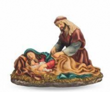 PR FR/109 NATIVITA' IN RESINA MONOBLOCCO COLORATA MARIA SDRAIATA cm 22x15 CIRCA
