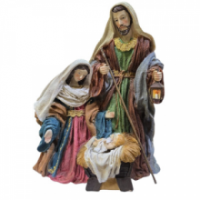 PR FR/110 NATIVITA' IN RESINA MONOBLOCCO cm 21x25 CIRCA DIPINTA A MANO