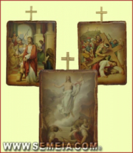 VIA CRUCIS DOPPIA 15x21 C/CROCE 15 STAZIONI