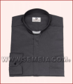 Camicia clergy ML pol/cot Nero